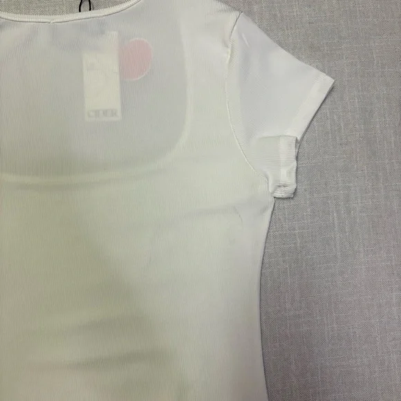 Cider Women’s XL White Thong Bodysuit NWT Ribbed Snap Crotch Summer Sexy - Picture 7 of 9